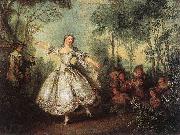 LANCRET, Nicolas Mademoiselle de Camargo Dancing g oil painting artist